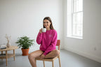Fuchsia personalised sweatshirt with 'LILY' front print