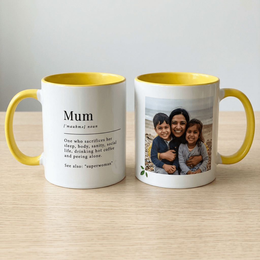 Personalised Mum Photo Mug – Funny Mum Definition Gift - #AlleyCrafters