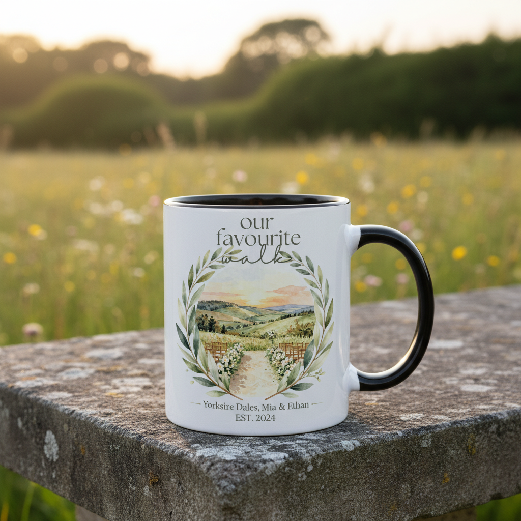 Yorkshire Dales – Mia & Ethan – EST. 2024 – Stone Bench