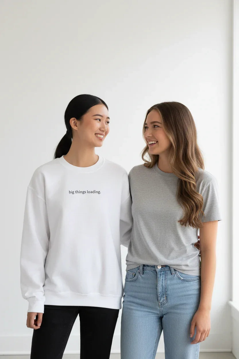 Big Things Loading Sweatshirt | Motivational Quote Jumper | Positive Everyday Wear UK - Alley Crafters