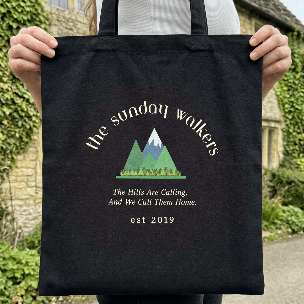 Walking Tote Bag – The Sunday Walkers - #AlleyCrafters