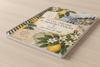 Zoomed-in mockup of the lemon notebook binding
