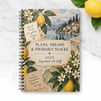 Zoomed-in premium mockup of the Alex notebook on marble