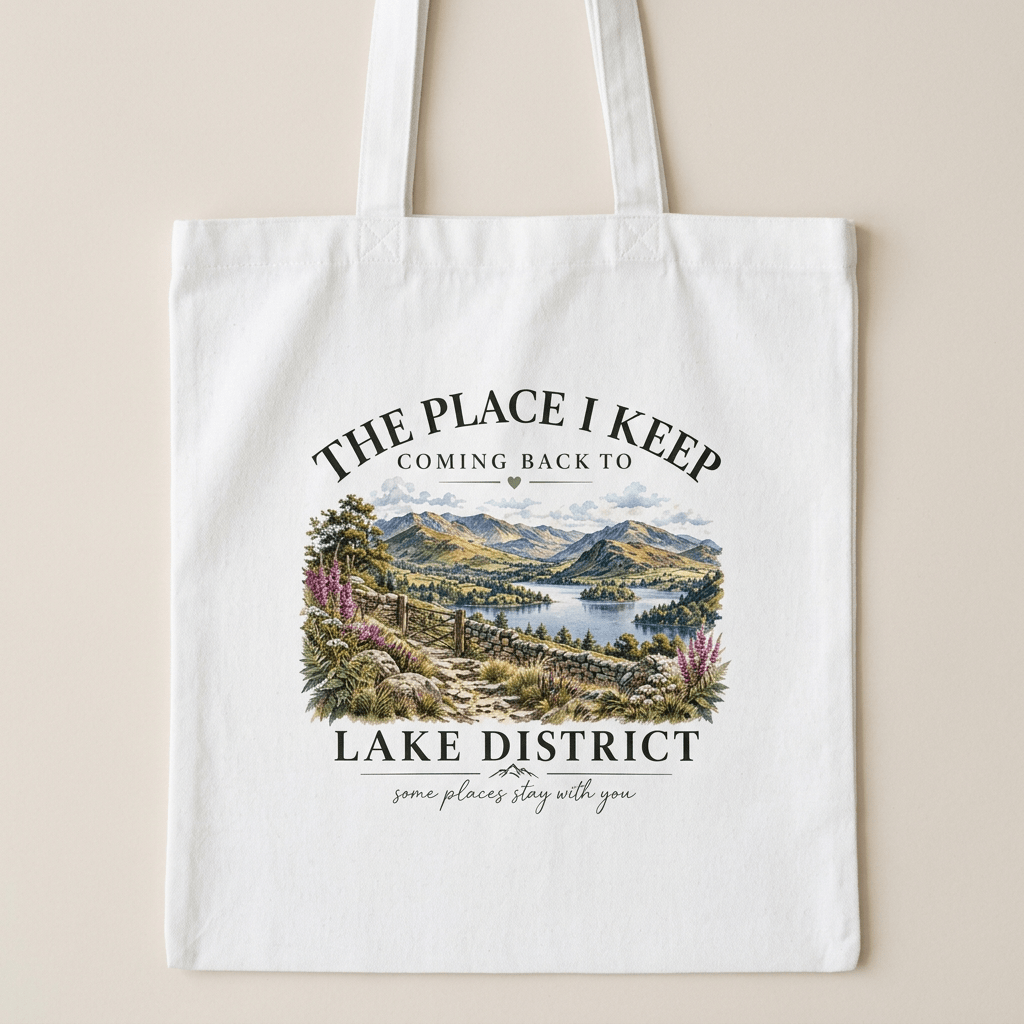 The Place I Keep Coming Back To Lake District Scenic Cotton Tote - #AlleyCrafters