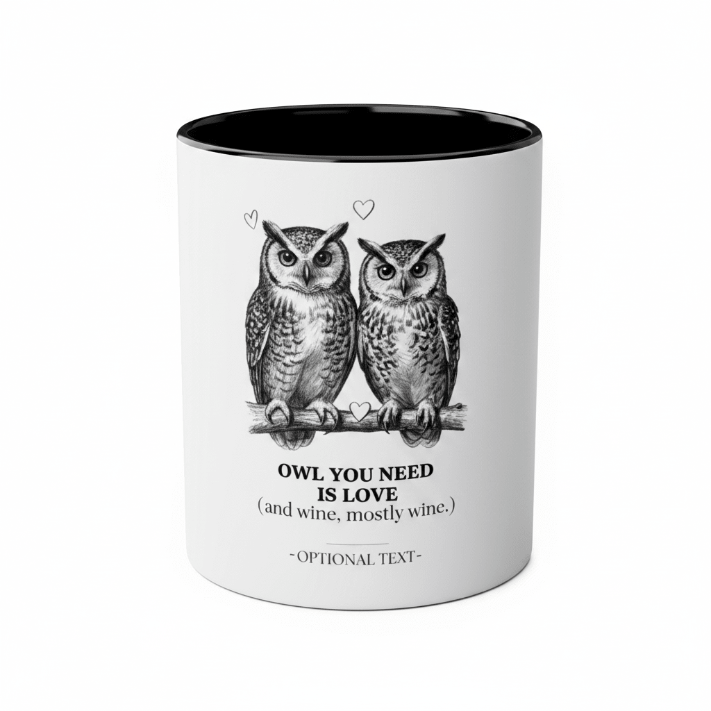 Owl You Need Is Love Mug | Funny Couples Coffee Cup | Romantic Gift for Her - AlleyCrafters